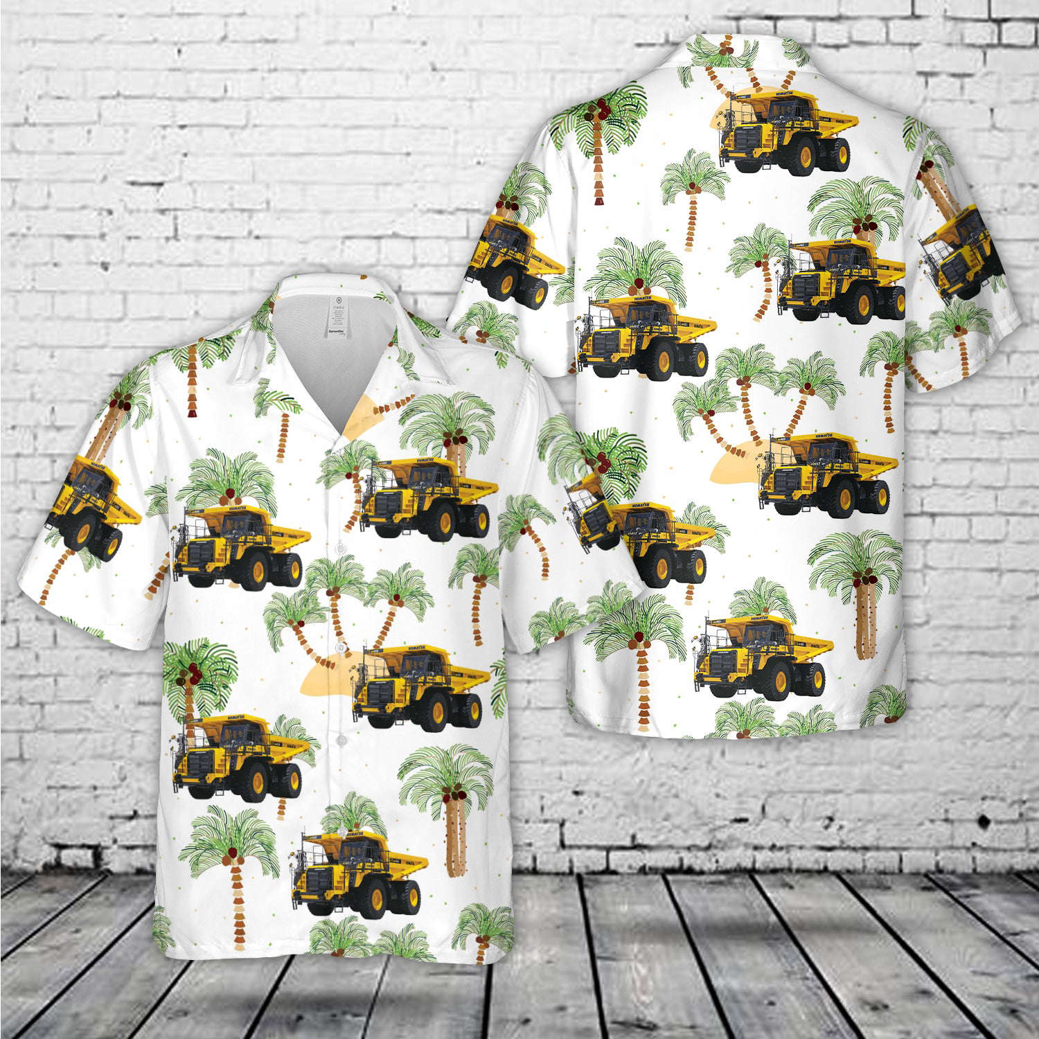 Komatsu 960E-1 Mining Dump Truck Hawaiian Shirt Gift for Men Dad Father Gift for Men Dad Father
