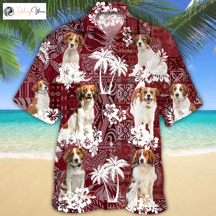 Kooikerhondje Red Hawaiian Shirt Gift for Men Dad Father – Perfect Gift for Dog Lovers Animal Summer Shirts