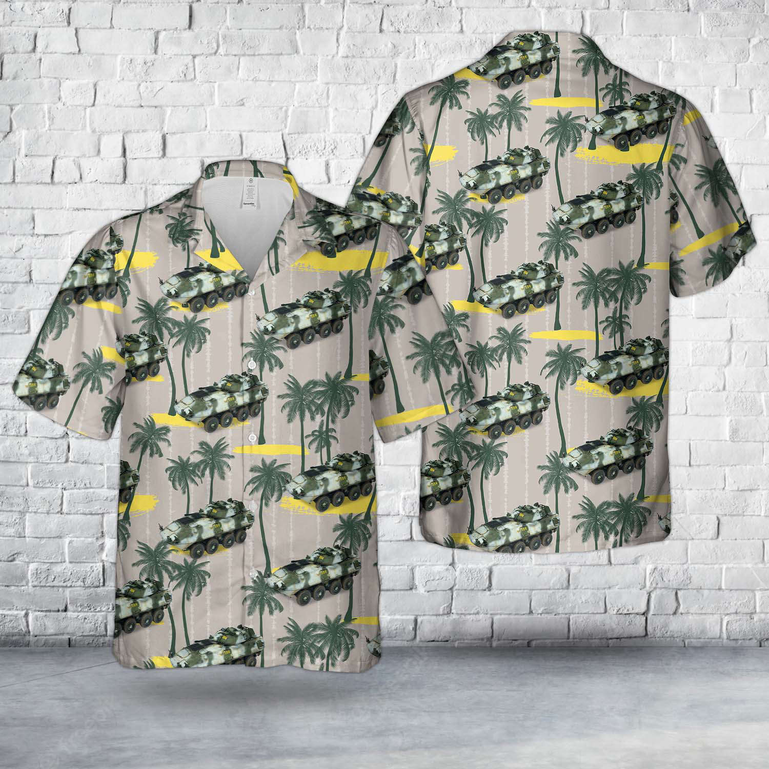 LAV-25 Piranha with 25mm M242 Bushmaster 2nd Light Armored Reconnaissance Battalion US Marines 2005 Hawaiian Shirt Gift for Men Dad Father Gift for Men Dad Father