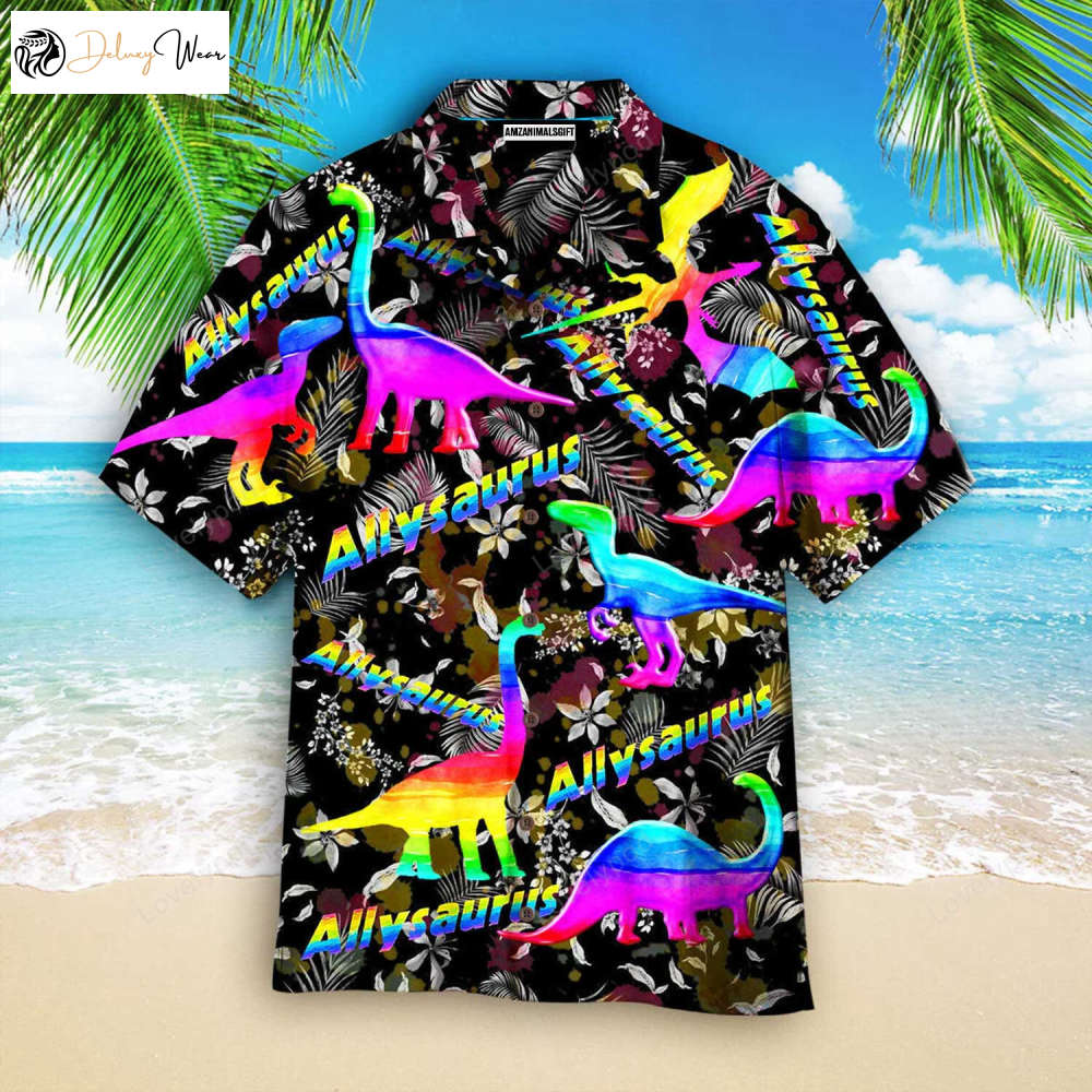 Summer Ready: LGBT Aloha Hawaiian Shirt Gift for Men Dad Fathers – Allysaurus Pride Men Women
