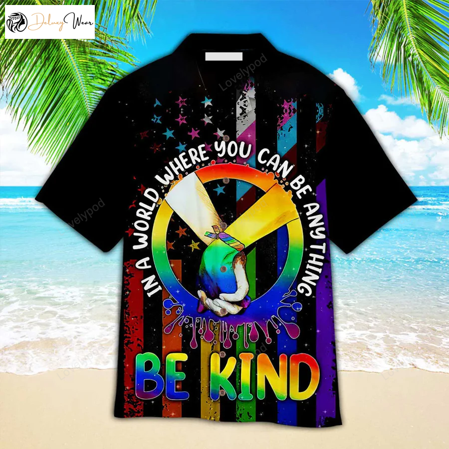 Rainbow LGBT Hawaiian Shirt Gift for Men Dad Fathers for Summer: Vibrant Pride Month Gift for Gaymers & Lesbians