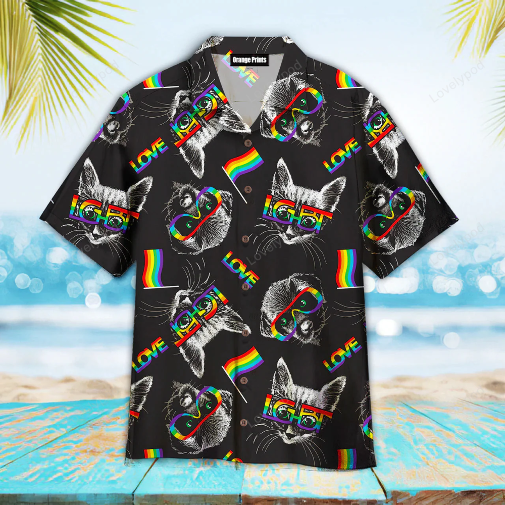 LGBT Pride Month Aloha Hawaiian Shirt Gift for Men Dad Fathers – Embrace Love Is Love!
