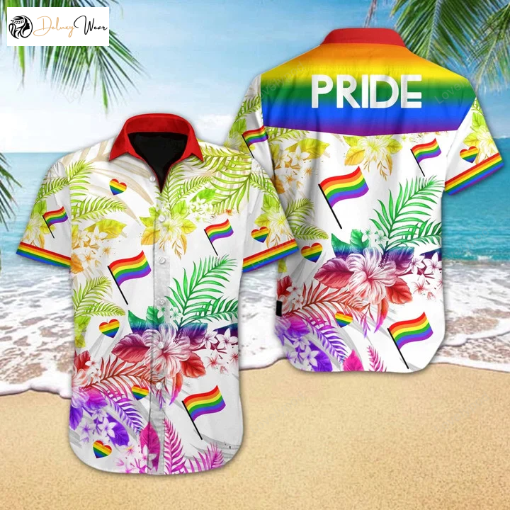 LGBT Pride Love Is Love Vivid Hawaiian Shirt Gift for Men Dad Father: Express Your True Colors!