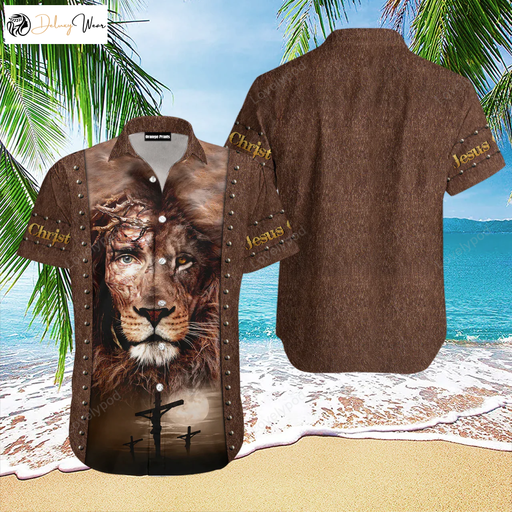 Lion Jesus Aloha Hawaiian Shirt Gift for Men Dad Fathers: Stylish Unisex Apparel for Men & Women
