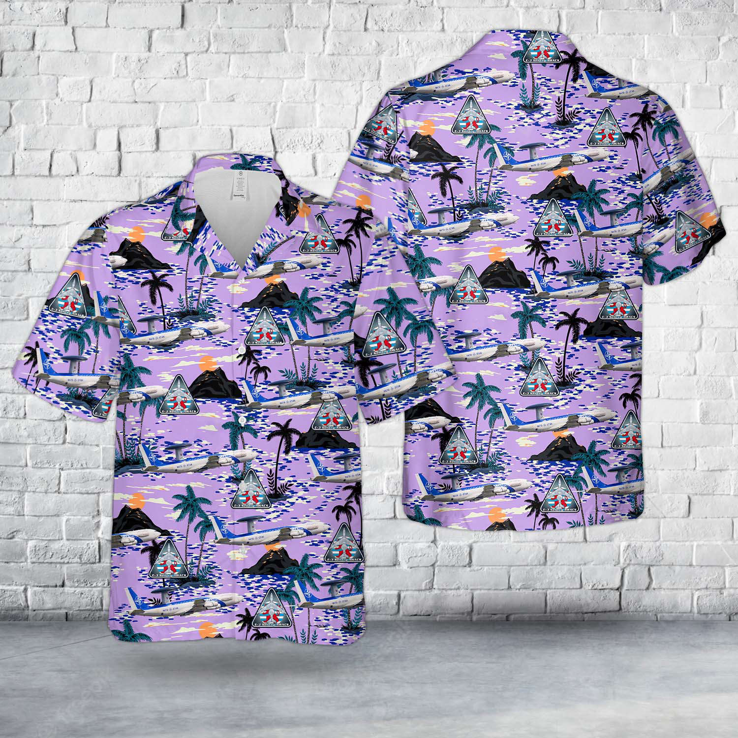 Luxembourg Air Force NATO AWACS Boeing E-3A Sentry (707-300) Hawaiian Shirt Gift for Men Dad Father Gift for Men Dad Father