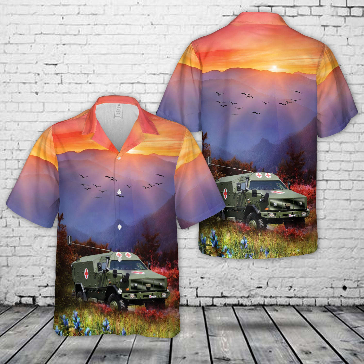 Luxembourg Army Ambulance Dingo 2 Hawaiian Shirt Gift for Men Dad Father Gift for Men Dad Father