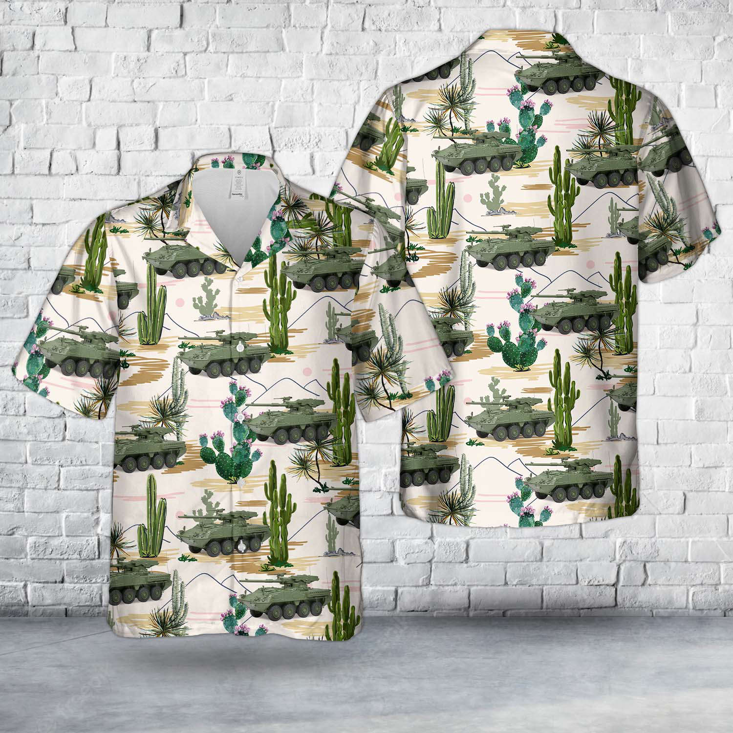 M1126 Stryker 105mm MGS 8×8 armored fighting vehicle US ARMY 2007 Hawaiian Shirt Gift for Men Dad Father Gift for Men Dad Father