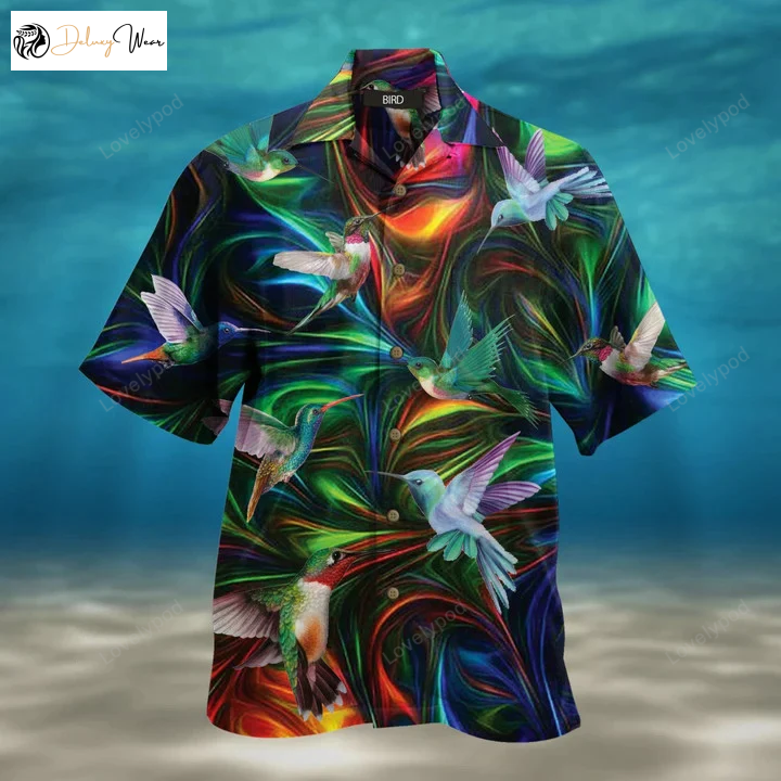 Enchanting Magical Lights Hummingbird Fantasy Hawaiian Shirt Gift for Men Dad Father: Vibrant & Stylish