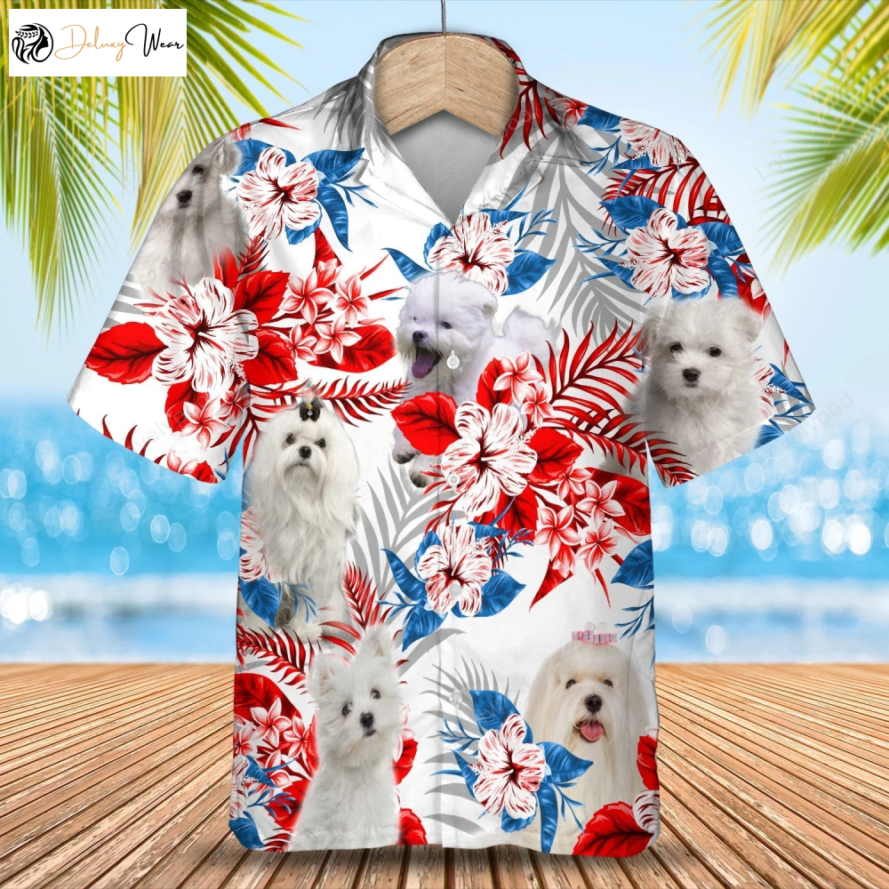 Maltese Hawaiian Shirt Gift for Men Dad Father – Perfect Summer Gift for Men & Women