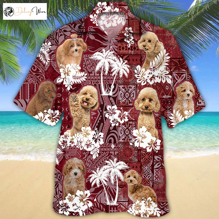 Maltipoo Hawaiian Shirt Gift for Men Dad Father: Gift for Dog Lovers Beach & Men s Hawaiian Shirt Gift for Men Dad Father