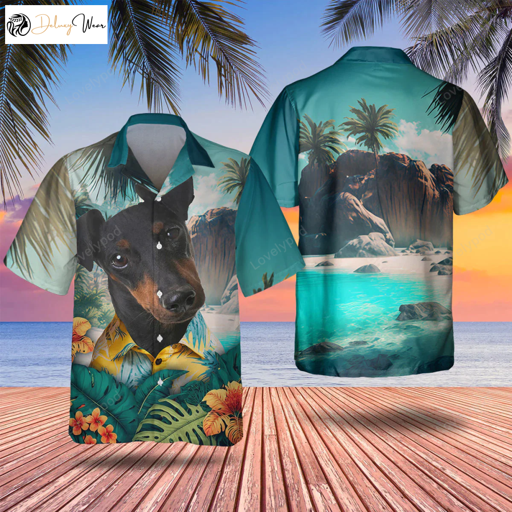 Stylish Manchester Terrier Hawaiian Shirt Gift for Men Dad Father – Perfect Summer Attire for Dog Lovers