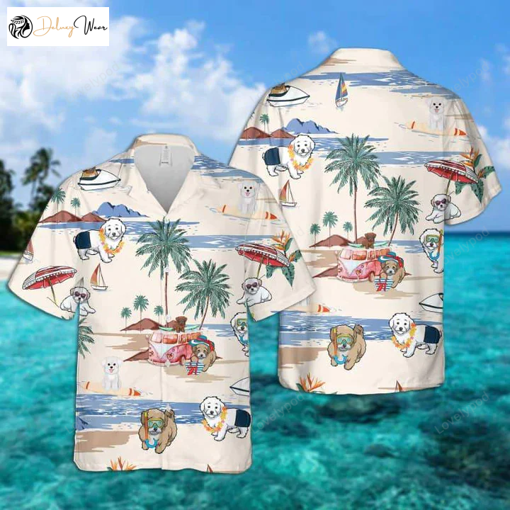 Stylish Matipoo Summer Beach Hawaiian Shirt Gift for Men Dad Father for Men & Women – Short Sleeve Aloha Beach Shirt