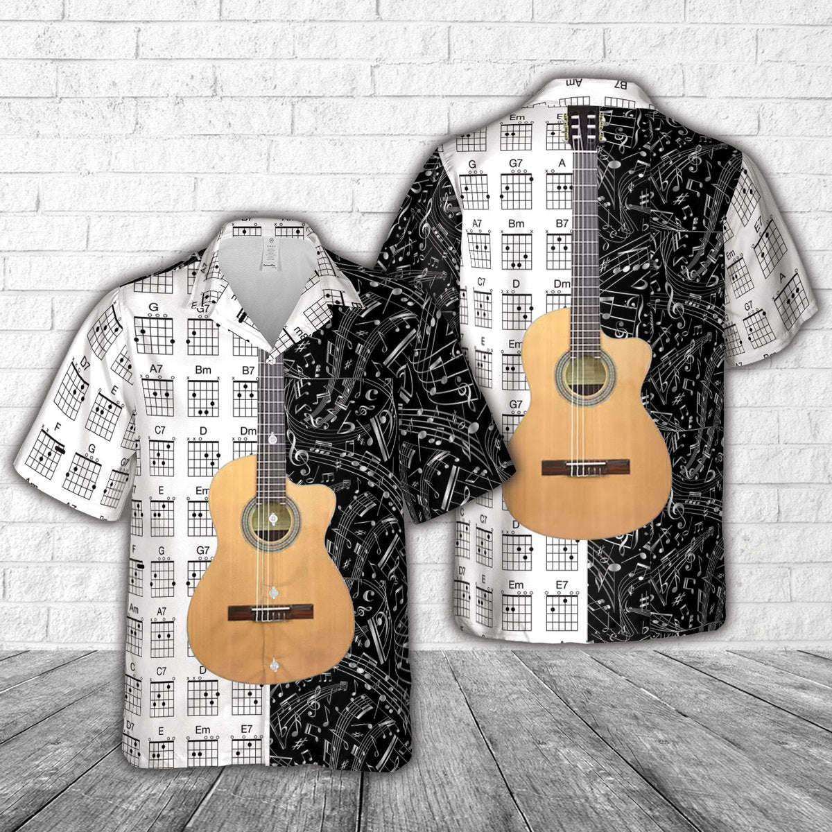 Miguel Rosales C3BCEQCR Solid Cedar Top Thin-body Classical Guitar Hawaiian Shirt Gift for Men Dad Father Gift for Men Dad Father