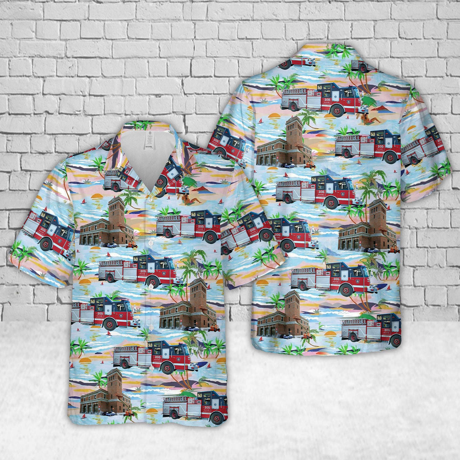 MONTREAL Fire Department Fire Station no 3 Hawaiian Shirt Gift for Men Dad Father Gift for Men Dad Father