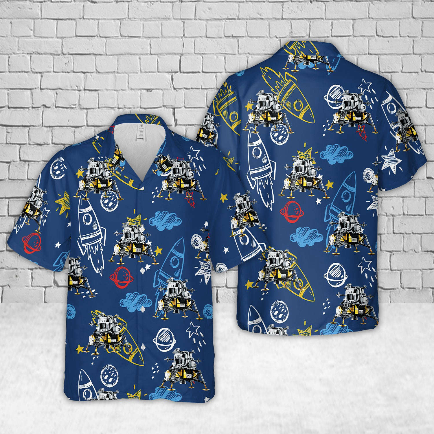 NASA Apollo 11 Lunar Lander Hawaiian Shirt Gift for Men Dad Father Gift for Men Dad Father