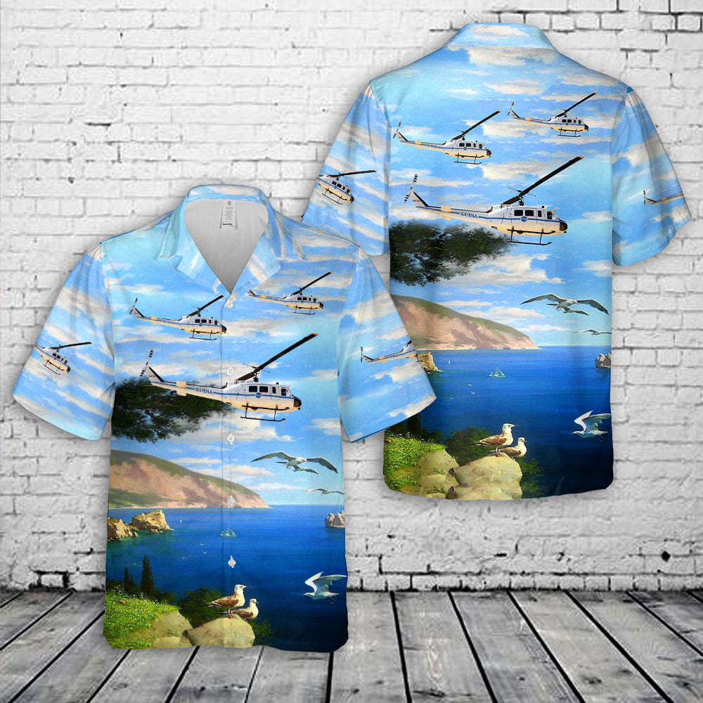 NASA UH-1B Iroquois N416NA Hawaiian Shirt Gift for Men Dad Father Gift for Men Dad Father