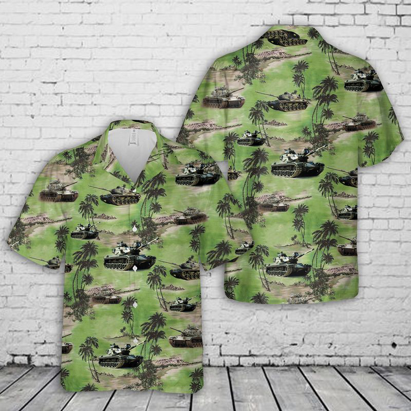 National Guard M60 Tank Hawaiian Shirt Gift for Men Dad Father Gift for Men Dad Father