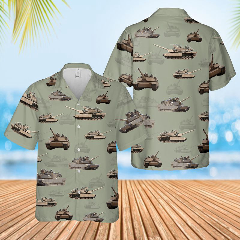 National Guard Tank Hawaiian Shirt Gift for Men Dad Father Gift for Men Dad Father