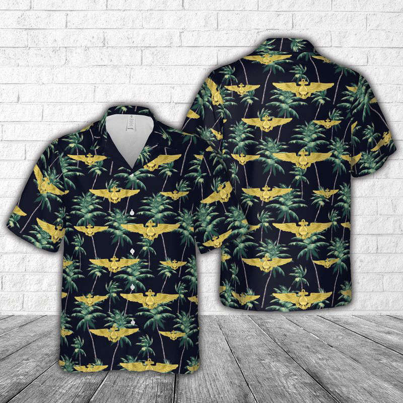 NOAA Aviator insignia Hawaiian Shirt Gift for Men Dad Father Gift for Men Dad Father