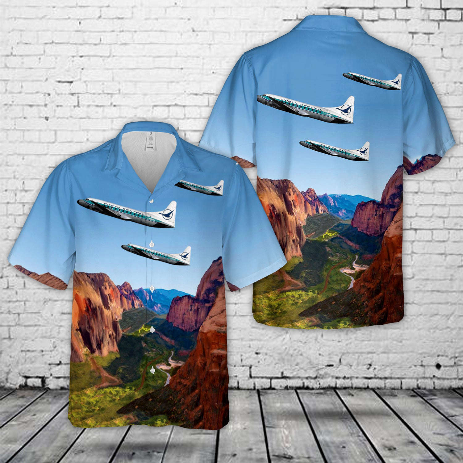 North Central Airlines Convair CV-580 Hawaiian Shirt Gift for Men Dad Father Gift for Men Dad Father