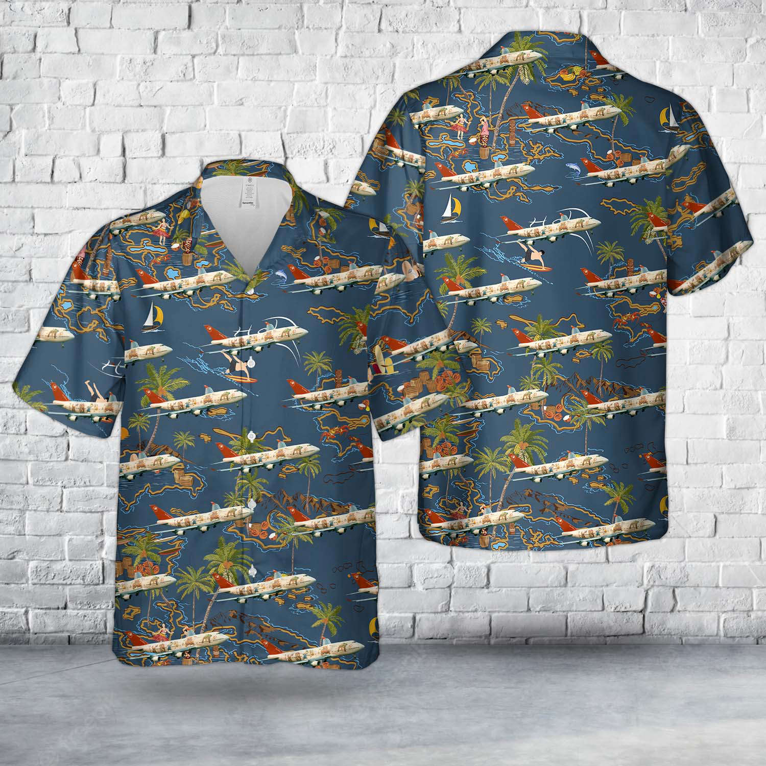 Northwest Airlines Boeing 747-400 | N670US  World Plane livery Hawaiian Shirt Gift for Men Dad Father Gift for Men Dad Father