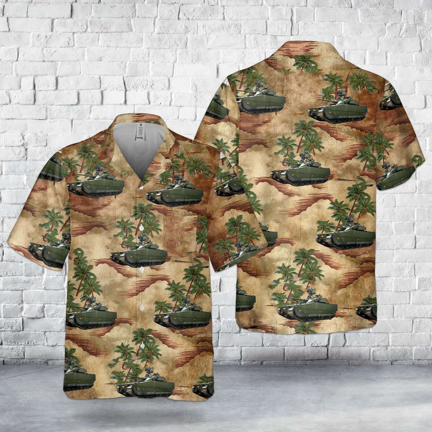 Norwegian Army CV90 Infantry Fighting Vehicle Pocket Hawaiian Shirt Gift for Men Dad Father Gift for Men Dad Father