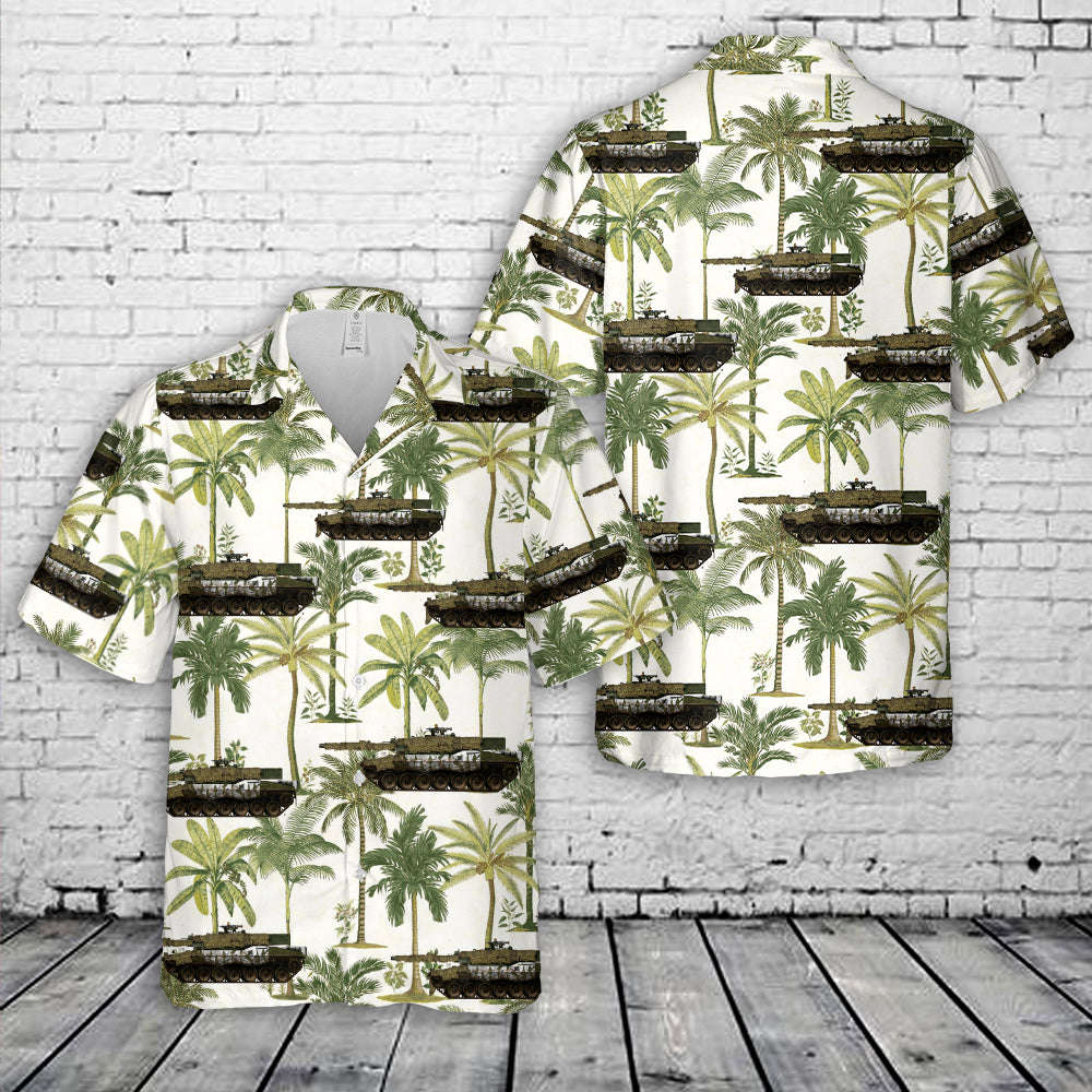 Norwegian Army Leopard 2A4NO Tank Hawaiian Shirt Gift for Men Dad Father Gift for Men Dad Father