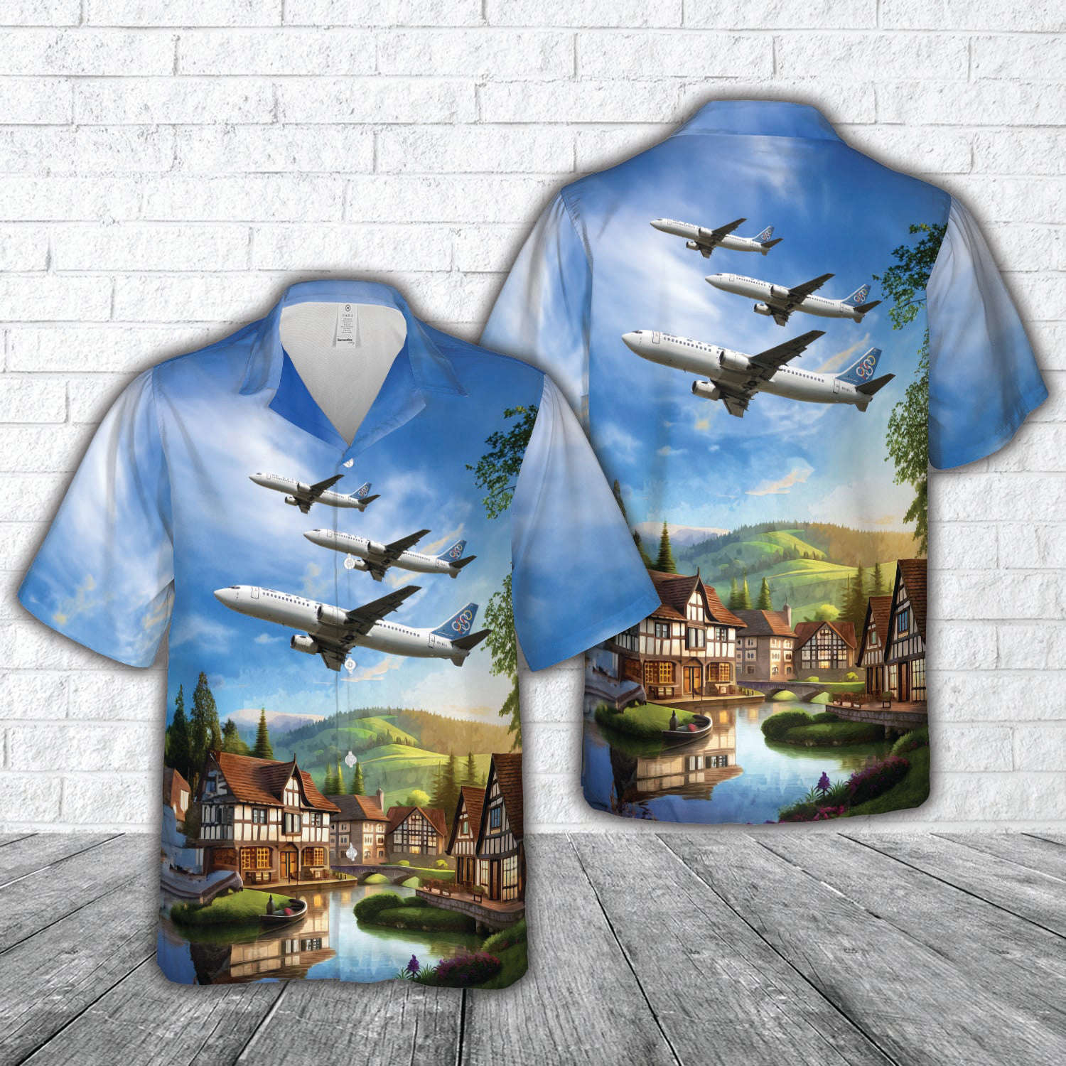 Olympic Airlines Boeing 737-400 Hawaiian Shirt Gift for Men Dad Father Gift for Men Dad Father