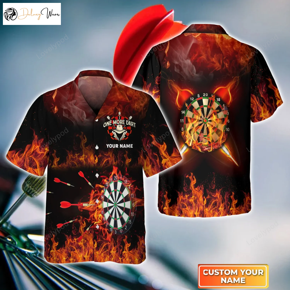 Customized Name 3D Hawaiian Shirt Gift for Men Dad Father for Darts Player – Perfect Gift!