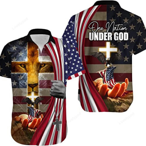Patriotic Jesus Flag 1776 American Eagle Shirts for Men – Shop Now!