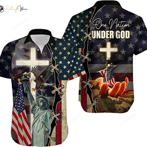 Patriotic Jesus Flag 1776 American Eagle Shirts for Men – Shop Now!