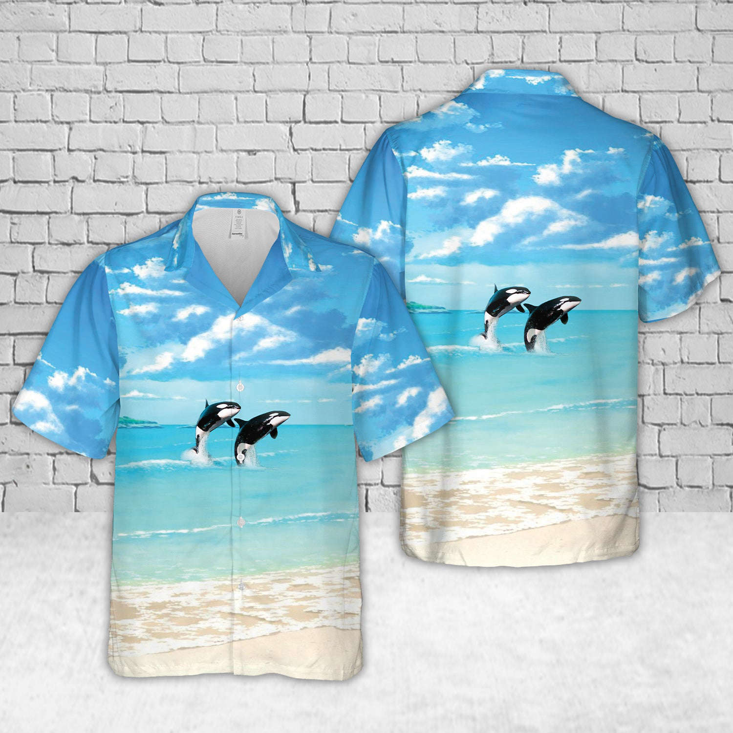 Orcas (Killer Whales) Hawaiian Shirt Gift for Men Dad Father Gift for Men Dad Father