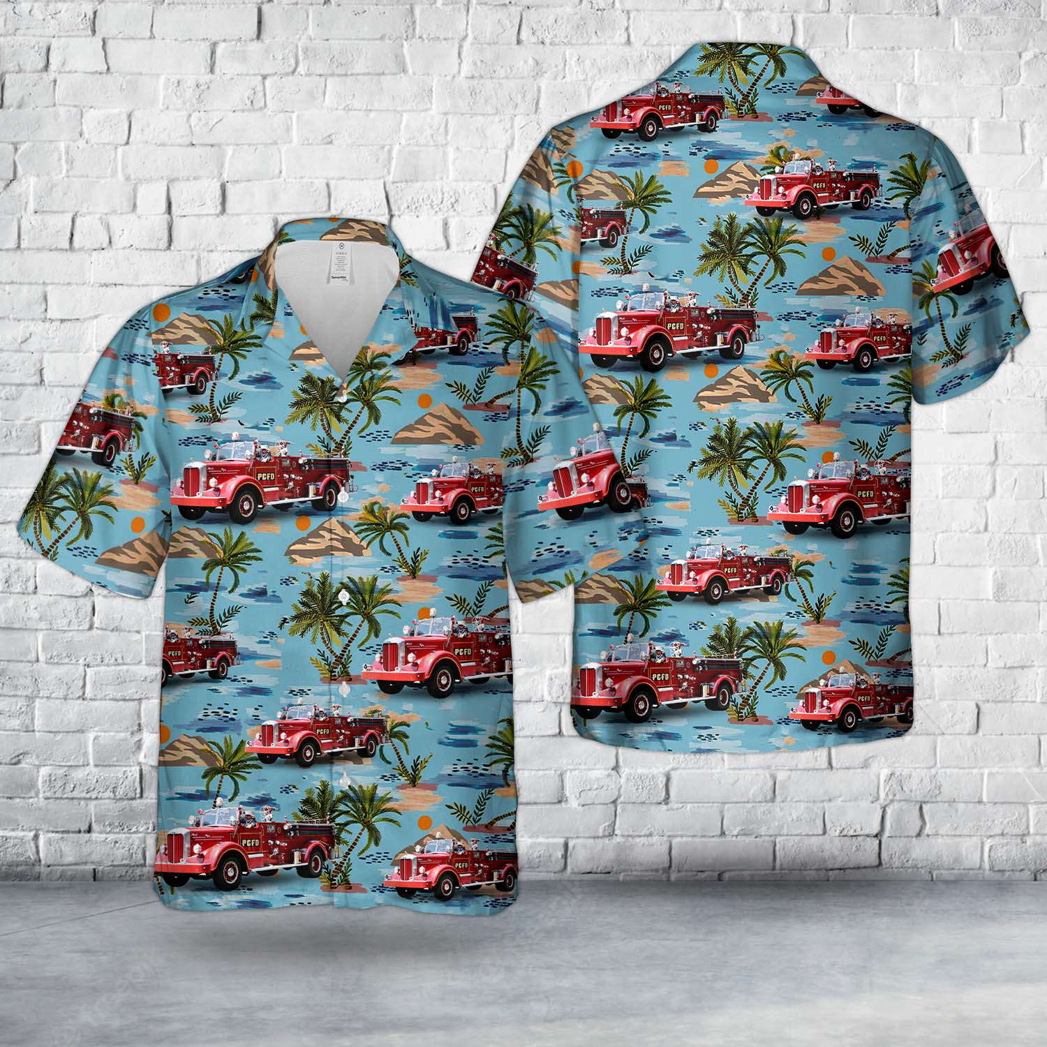 PCFC Mack Truck Hawaiian Shirt Gift for Men Dad Father Gift for Men Dad Father
