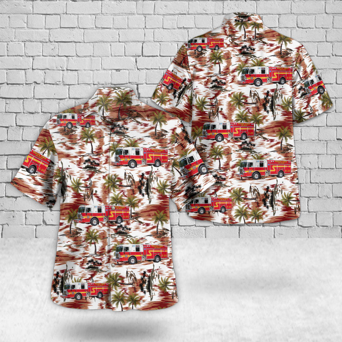 Pigeon Forge, Tennessee, Pigeon Forge Fire Department Hawaiian Shirt Gift for Men Dad Father Gift for Men Dad Father