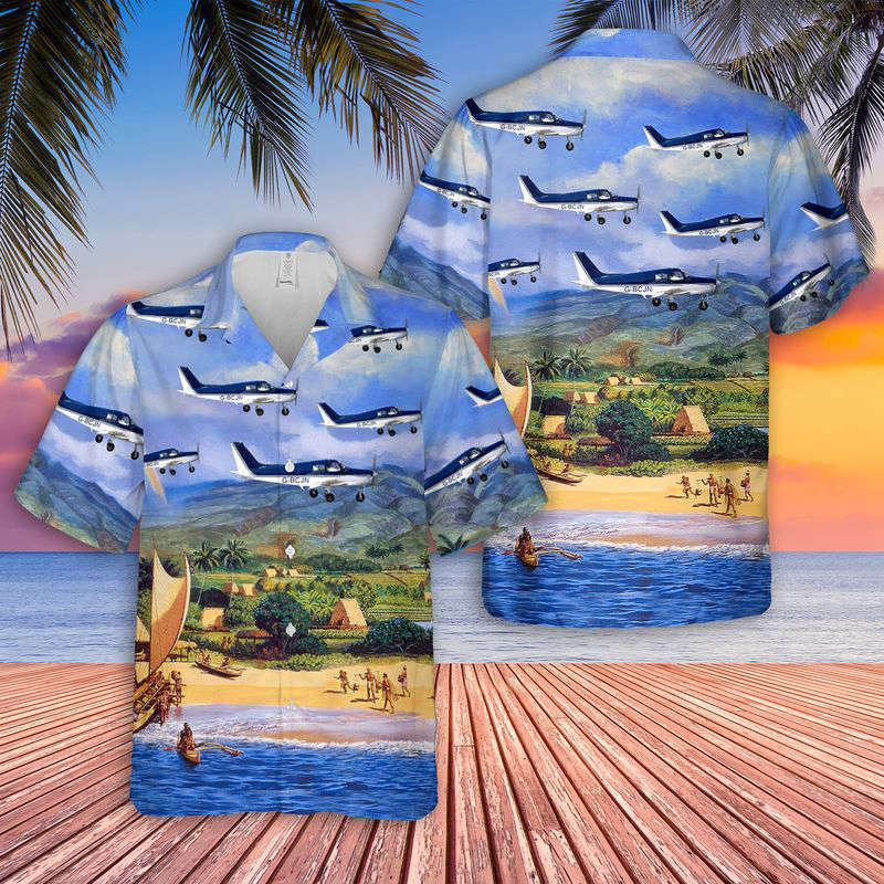 Piper PA-28 Cherokee Hawaiian Shirt Gift for Men Dad Father Gift for Men Dad Father