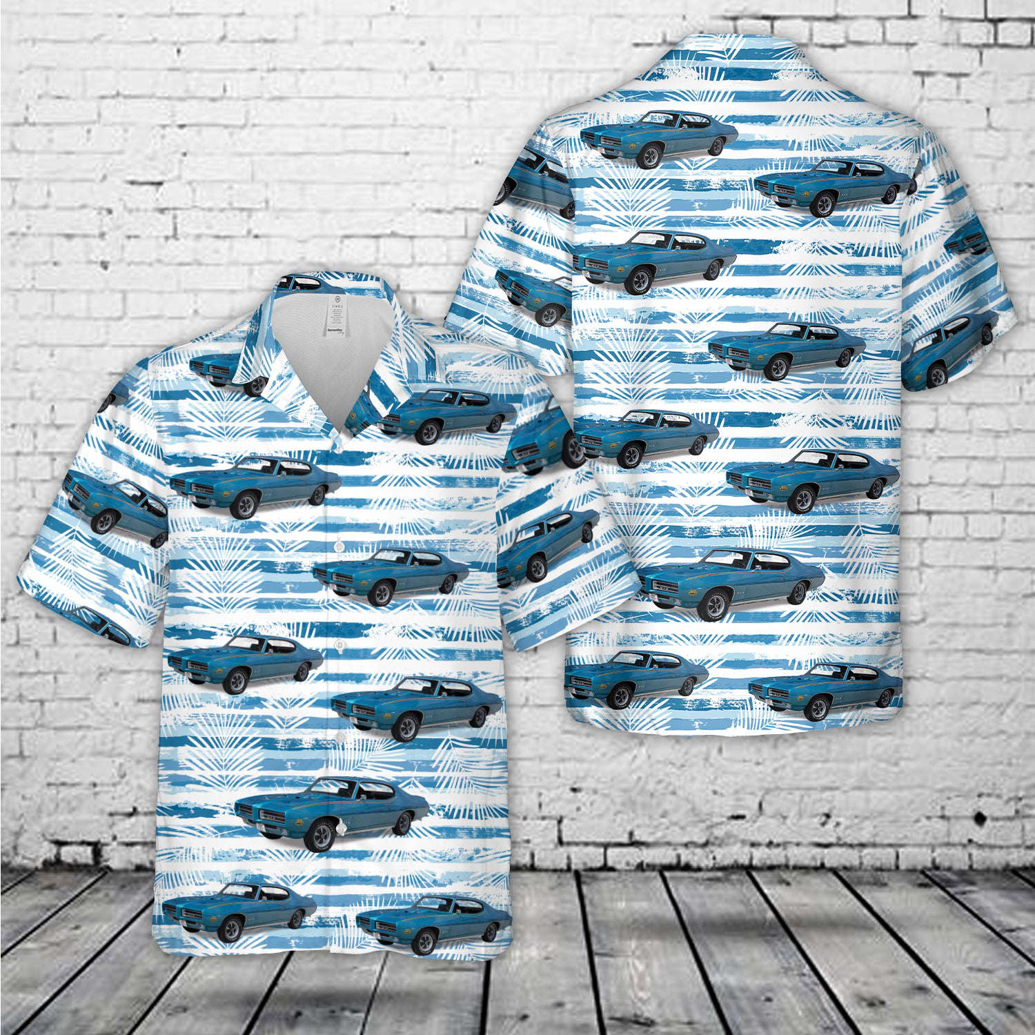Pontiac GTO (1969) blue Hawaiian Shirt Gift for Men Dad Father Gift for Men Dad Father