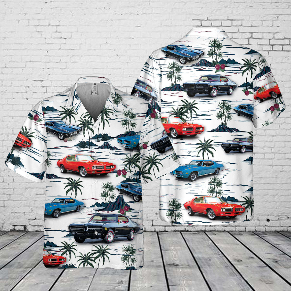 Pontiac GTO 1969 Pocket Hawaiian Shirt Gift for Men Dad Father Gift for Men Dad Father