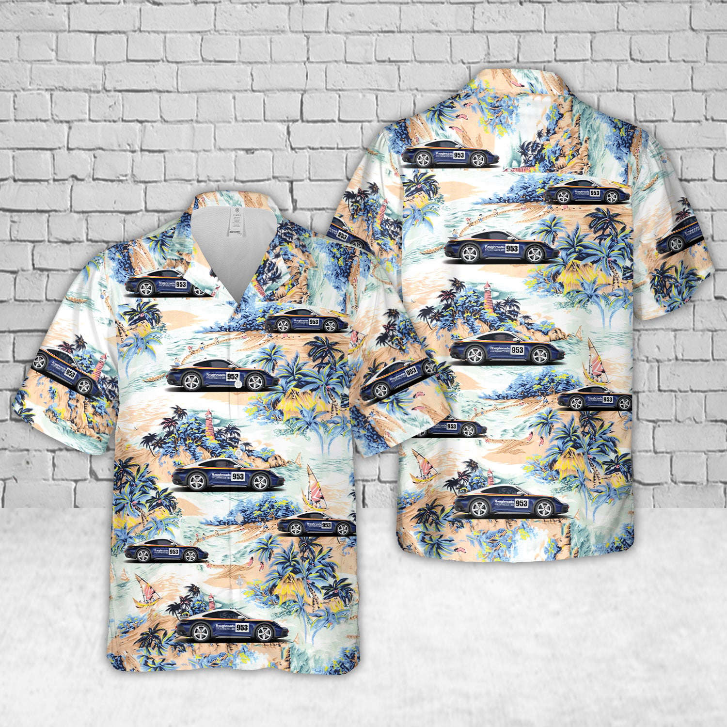 Porsche 911 Dakar (992) (2023) Hawaiian Shirt Gift for Men Dad Father Gift for Men Dad Father