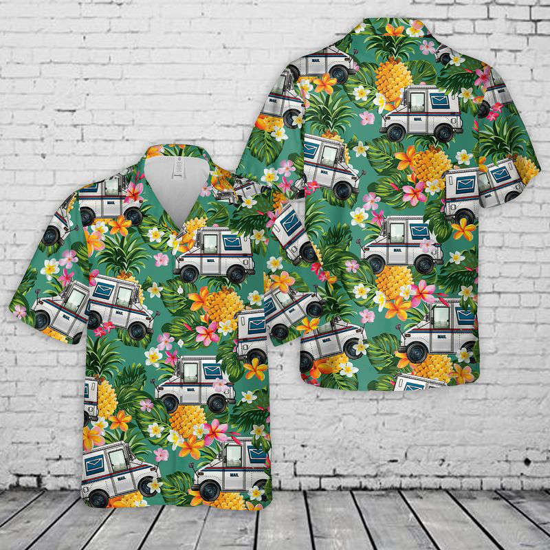 Postal Worker Hawaiian Shirt Gift for Men Dad Father Gift for Men Dad Father
