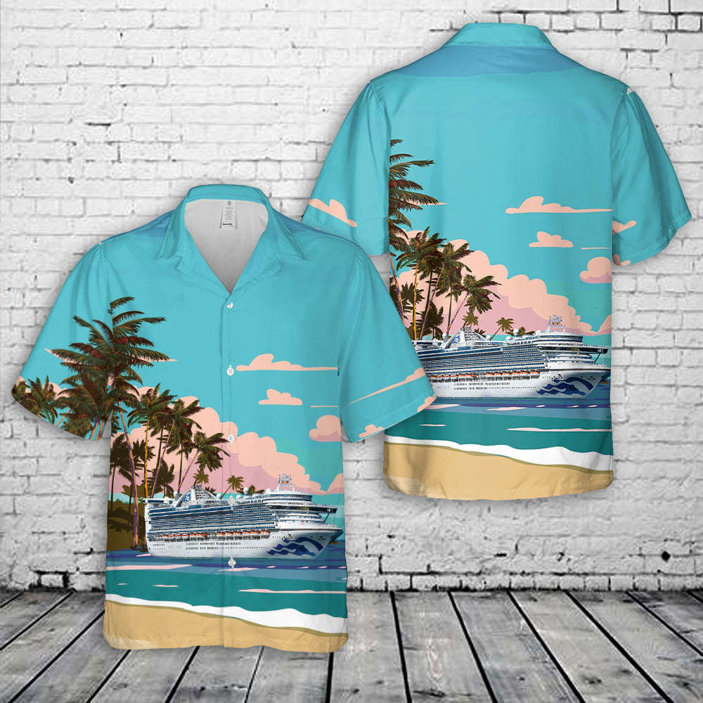 Princess Cruises MS Caribbean Princess Hawaiian Shirt Gift for Men Dad Father Gift for Men Dad Father