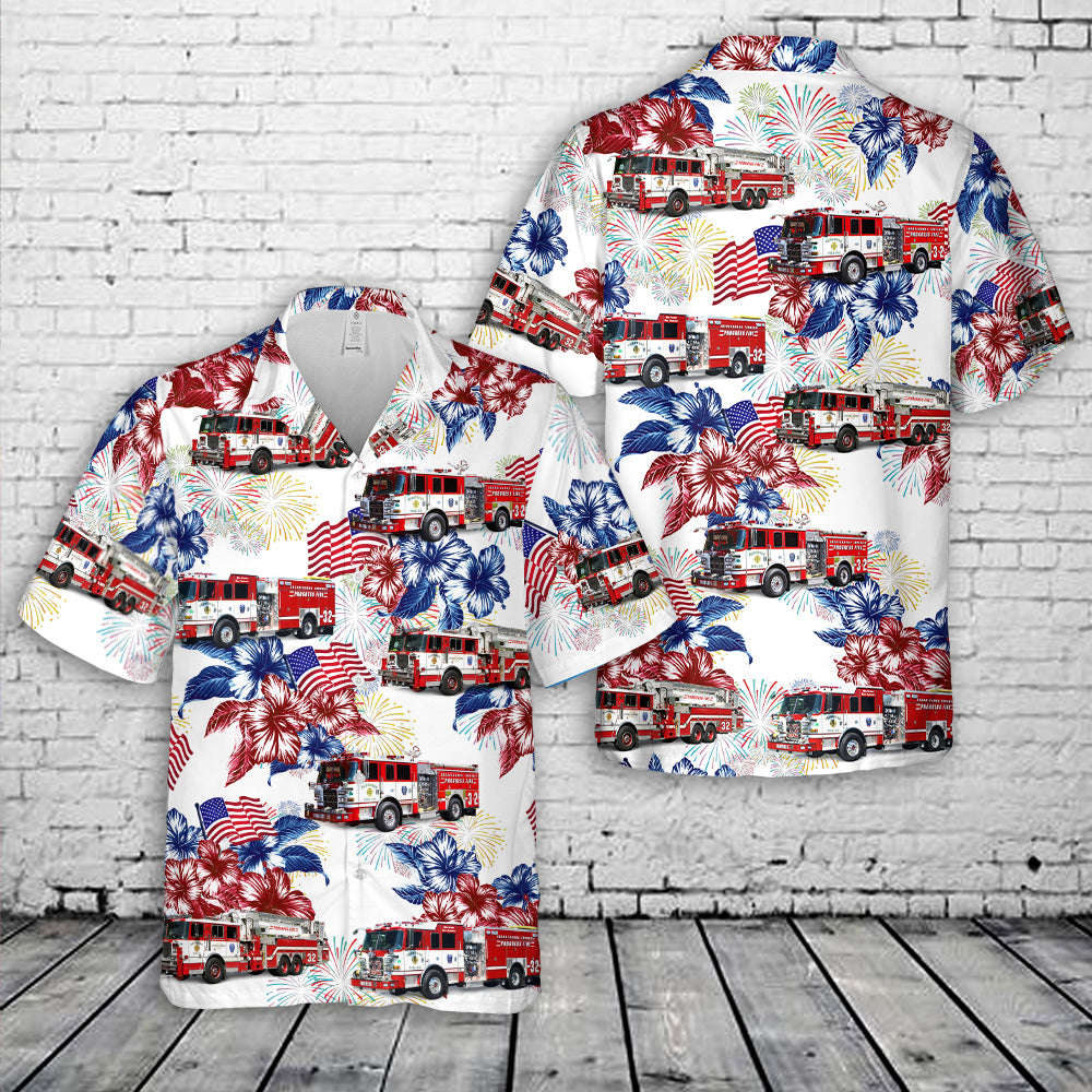Progress Fire 32, Harrisburg, Pennsylvania Hawaiian Shirt Gift for Men Dad Father Gift for Men Dad Father