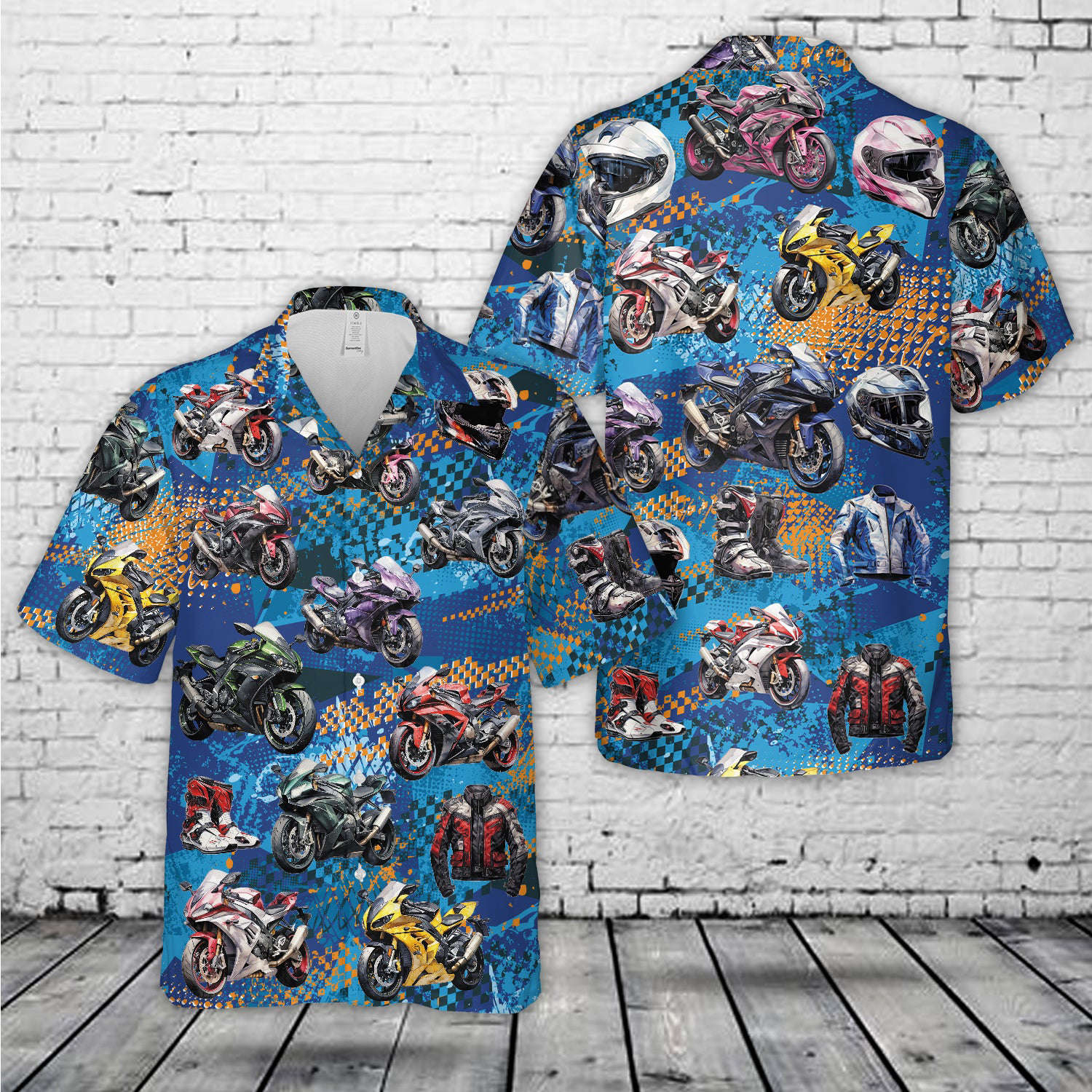 Racing Motorcycle Hawaiian Shirt Gift for Men Dad Father Gift for Men Dad Father