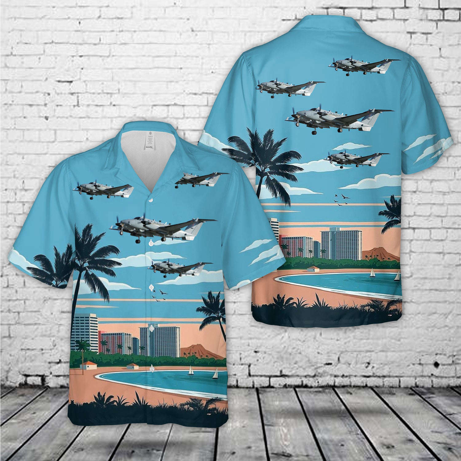 RAF Hawker Beechcraft 350CER Shadow R1 (B300C) Hawaiian Shirt Gift for Men Dad Father Gift for Men Dad Father
