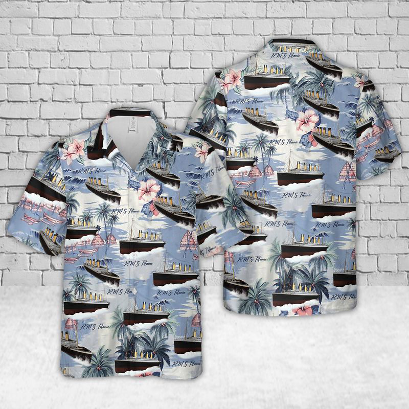 RMS Titanic Hawaiian Shirt Gift for Men Dad Father Gift for Men Dad Father