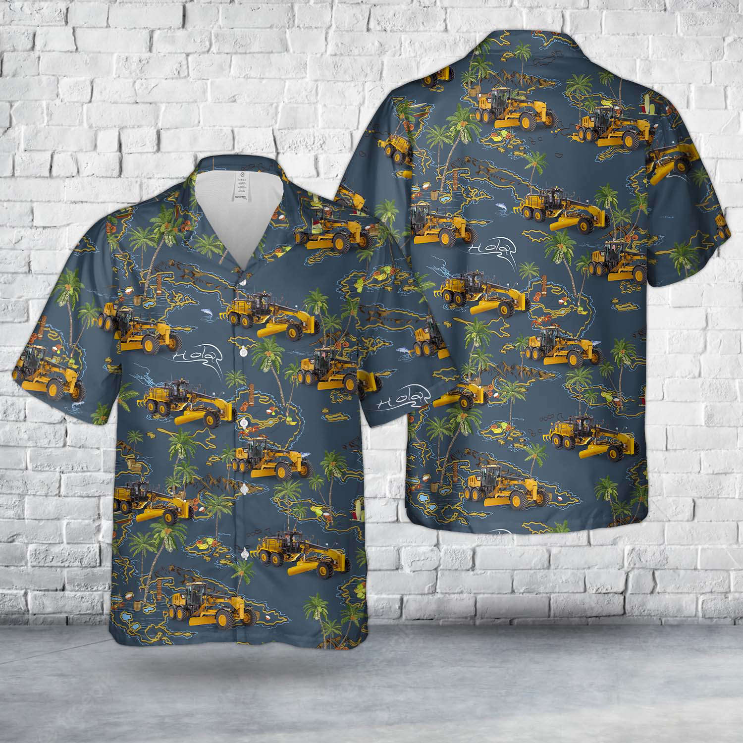 Road Grader Hawaiian Shirt Gift for Men Dad Father Gift for Men Dad Father