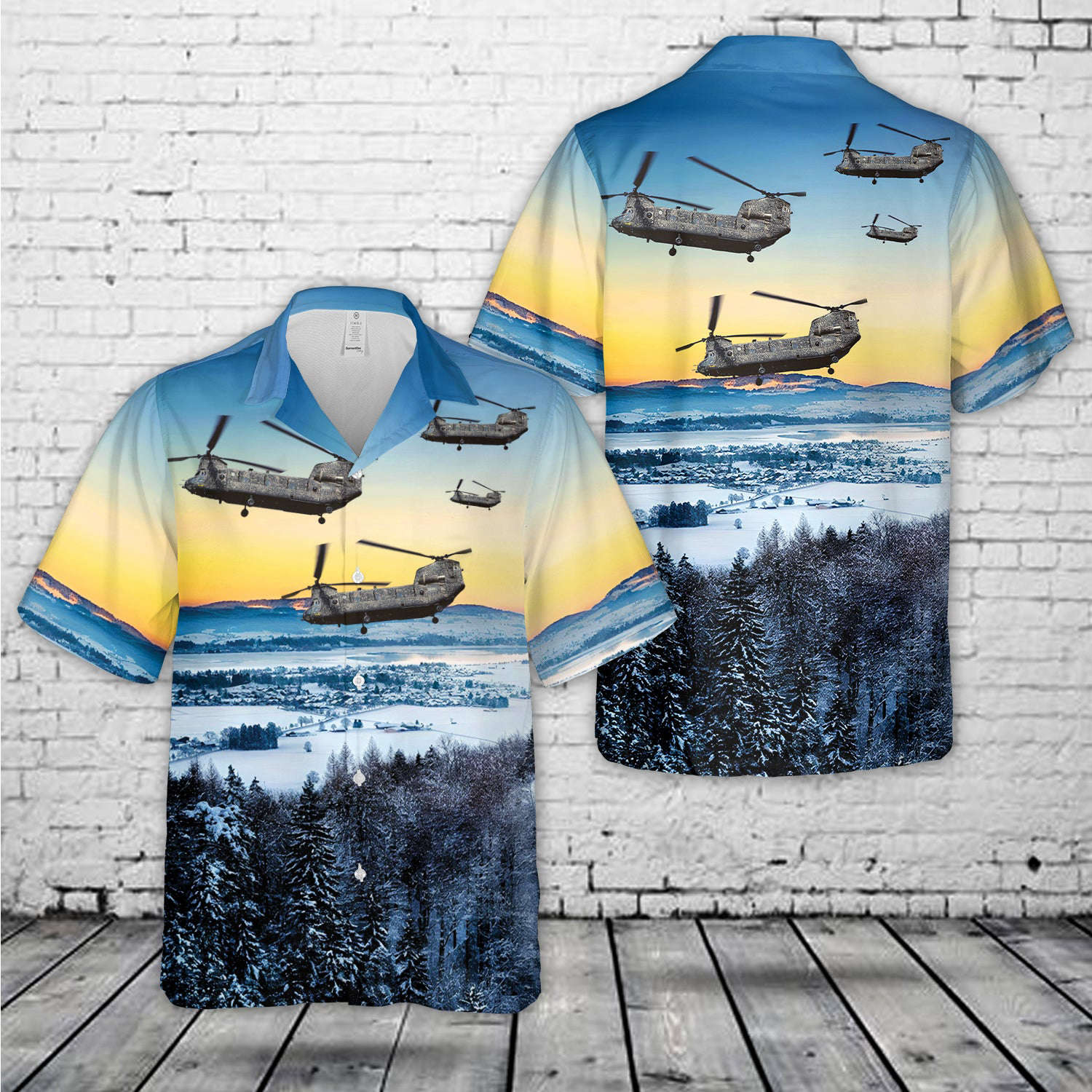 Royal Air Force Boeing Vertol Chinook HC1 (352) Hawaiian Shirt Gift for Men Dad Father Gift for Men Dad Father