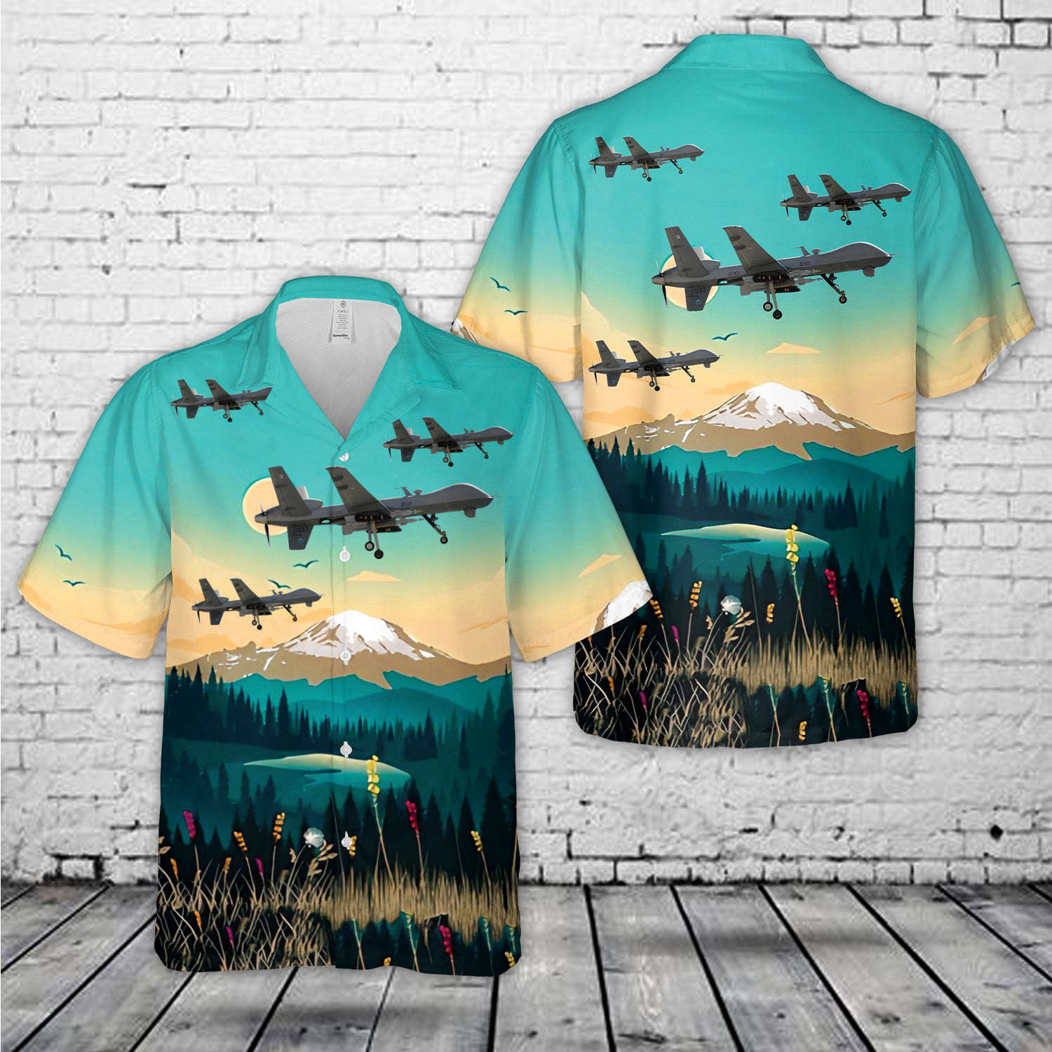 Royal Air Force General Atomics MQ-9A Reaper ZZ203 of No. 39 Squadron Hawaiian Shirt Gift for Men Dad Father Gift for Men Dad Father