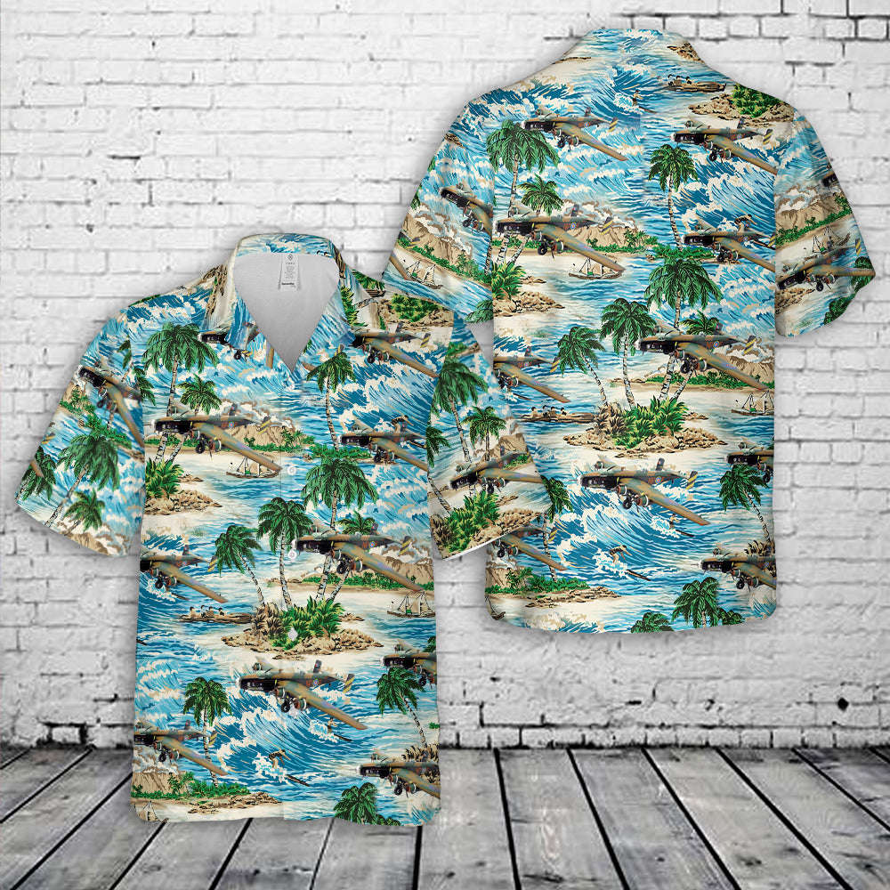 Royal Air Force Handley Page Halifax British RAF Bomber “Friday the 13th” Hawaiian Shirt Gift for Men Dad Father Gift for Men Dad Father