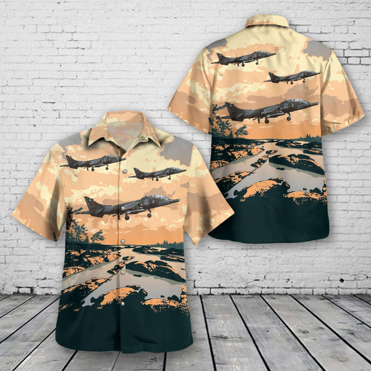 Royal Air Force Hawker Siddeley Harrier T4 Hawaiian Shirt Gift for Men Dad Father Gift for Men Dad Father