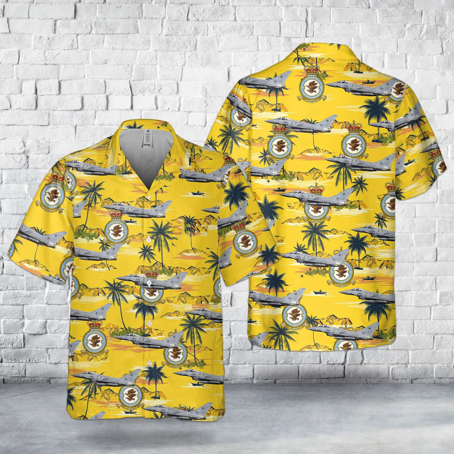 Royal Air Force No. 11 Squadron RAF Eurofighter Typhoon FGR.4 Pocket Hawaiian Shirt Gift for Men Dad Father Gift for Men Dad Father